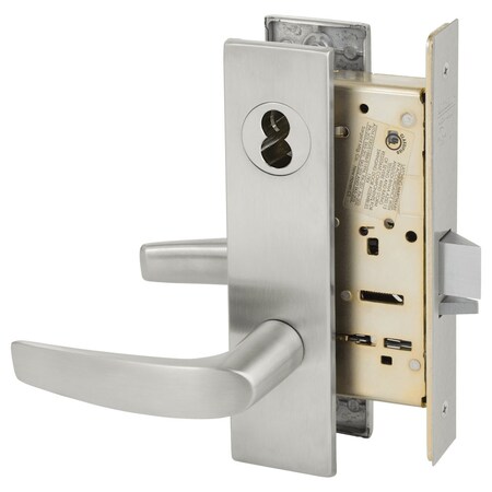 Sargent Storeroom or Closet Mortise Lock, LE1 Escutcheon, B Lever, LFIC Prep Less Core, Stn Stainless Steel 60-8204 LE1B 32D